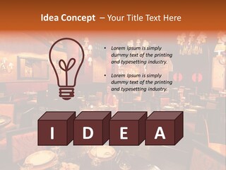 Girl And Boyfriend In A Restaurant PowerPoint Template