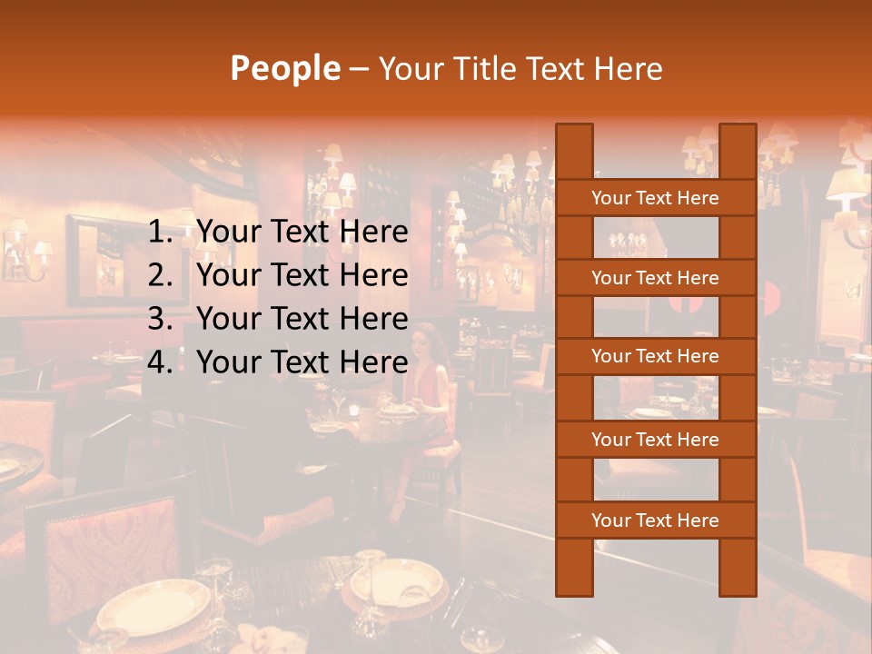 Girl And Boyfriend In A Restaurant PowerPoint Template