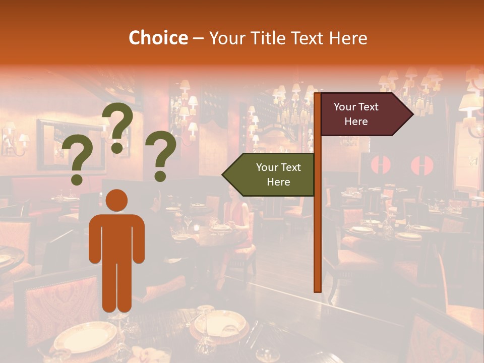 Girl And Boyfriend In A Restaurant PowerPoint Template