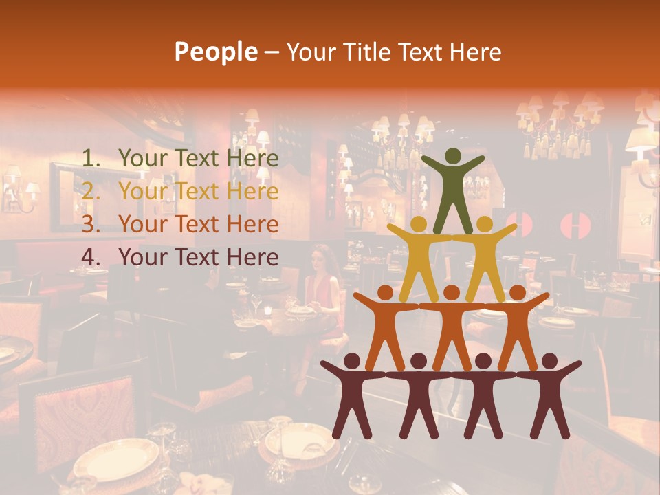 Girl And Boyfriend In A Restaurant PowerPoint Template