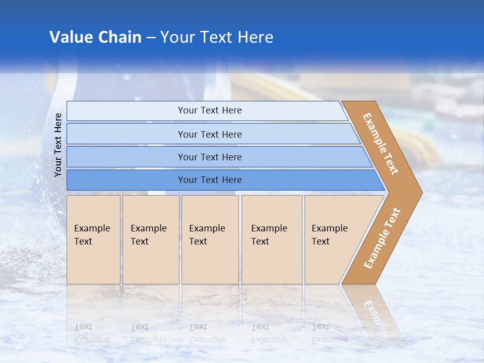 The Child Goes Down The Slide Into The Pool PowerPoint Template
