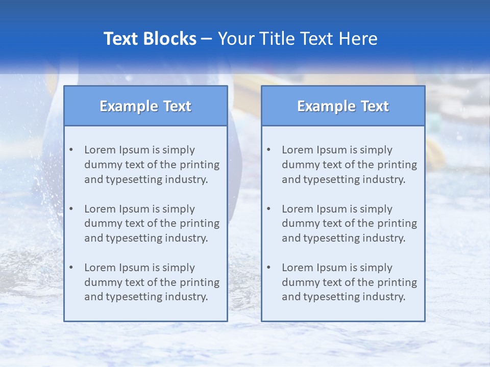 The Child Goes Down The Slide Into The Pool PowerPoint Template
