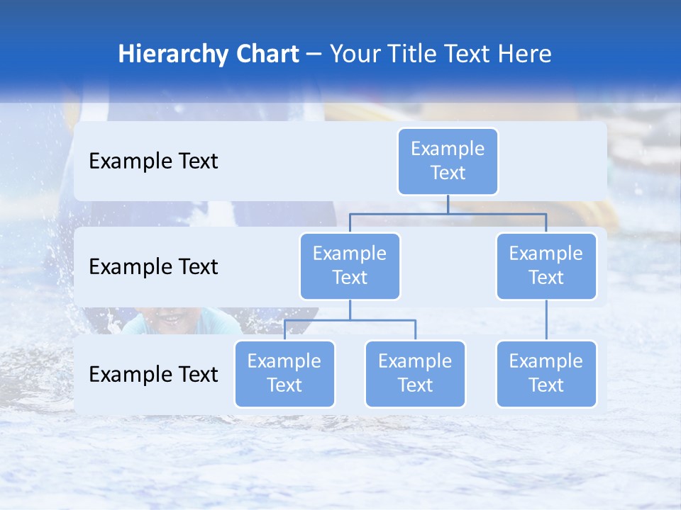 The Child Goes Down The Slide Into The Pool PowerPoint Template