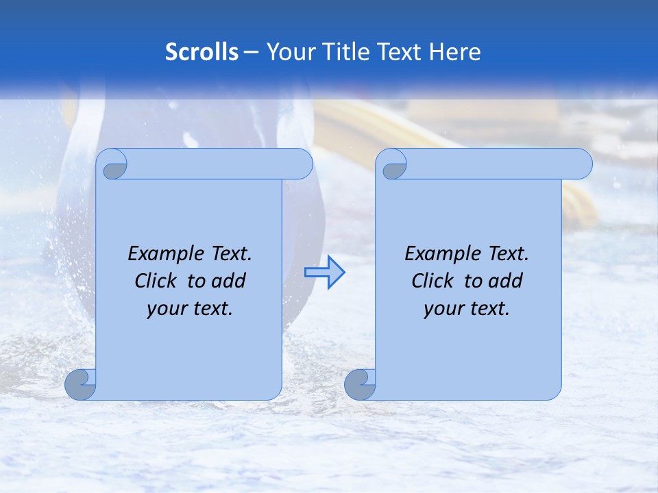 The Child Goes Down The Slide Into The Pool PowerPoint Template
