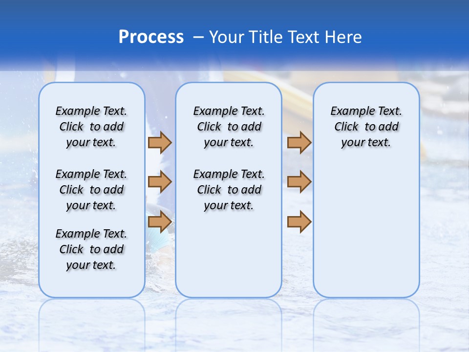The Child Goes Down The Slide Into The Pool PowerPoint Template