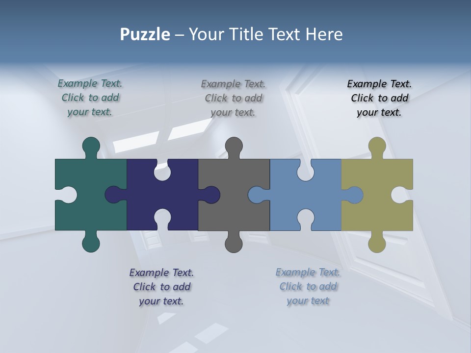 Corridor With Doors PowerPoint Template