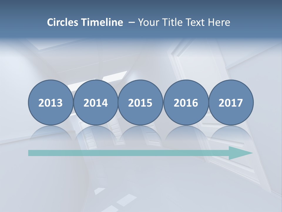 Corridor With Doors PowerPoint Template