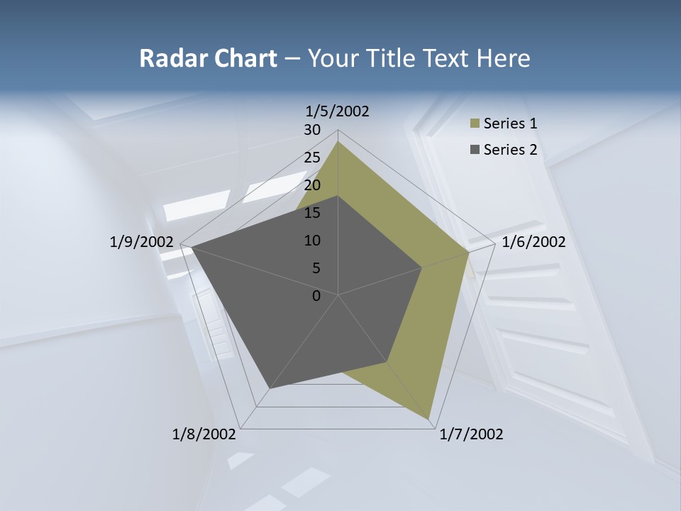 Corridor With Doors PowerPoint Template