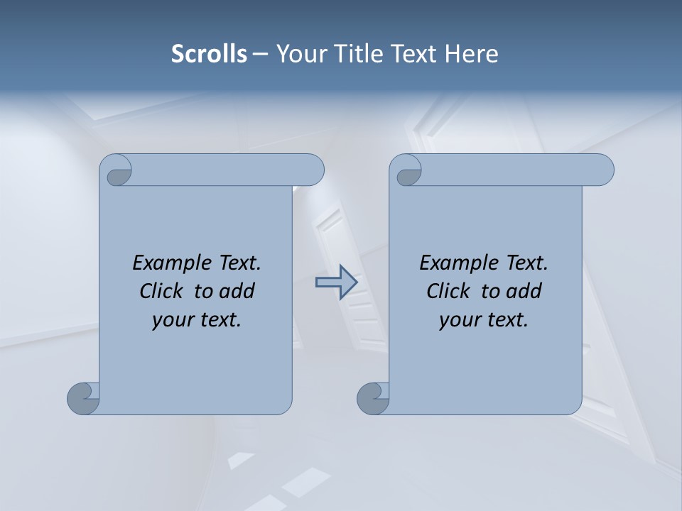 Corridor With Doors PowerPoint Template