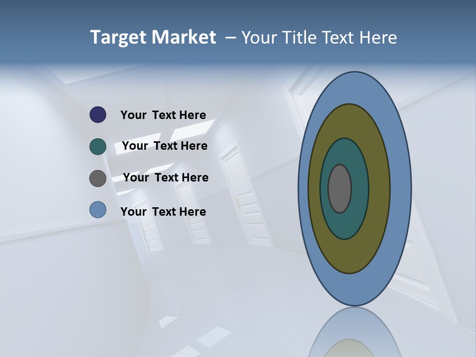 Corridor With Doors PowerPoint Template