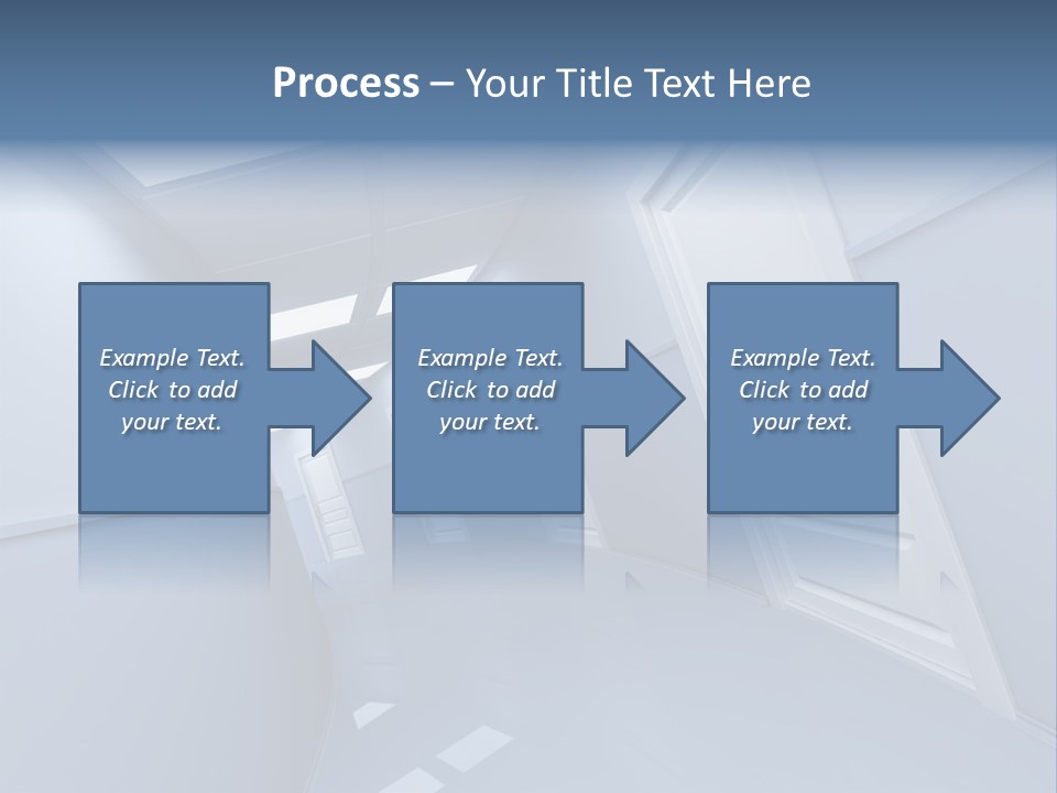 Corridor With Doors PowerPoint Template