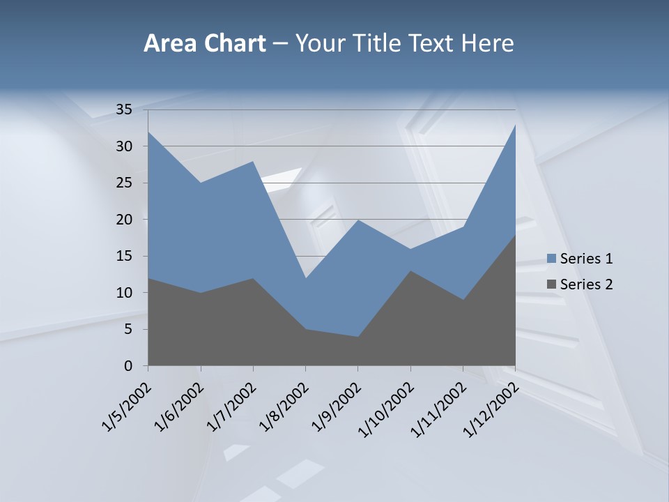 Corridor With Doors PowerPoint Template