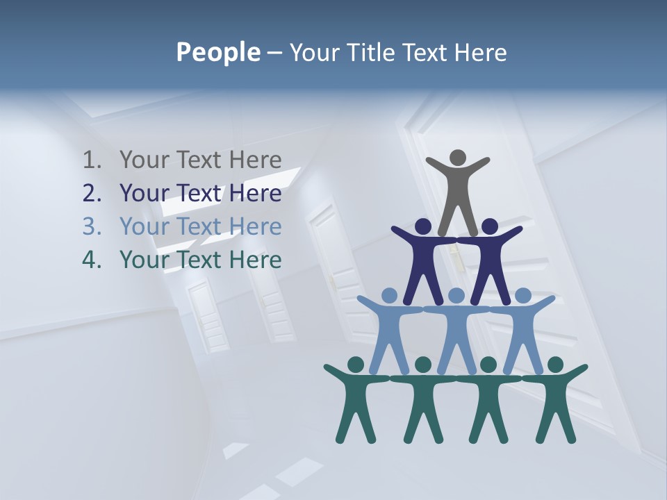 Corridor With Doors PowerPoint Template