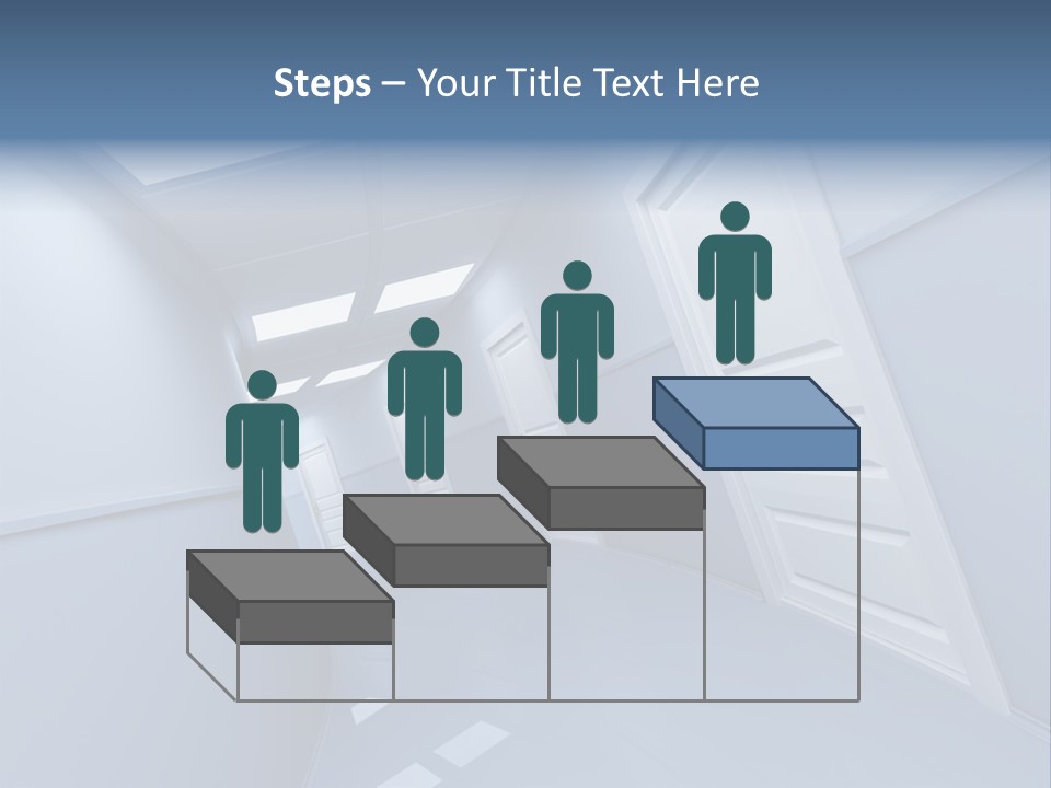 Corridor With Doors PowerPoint Template