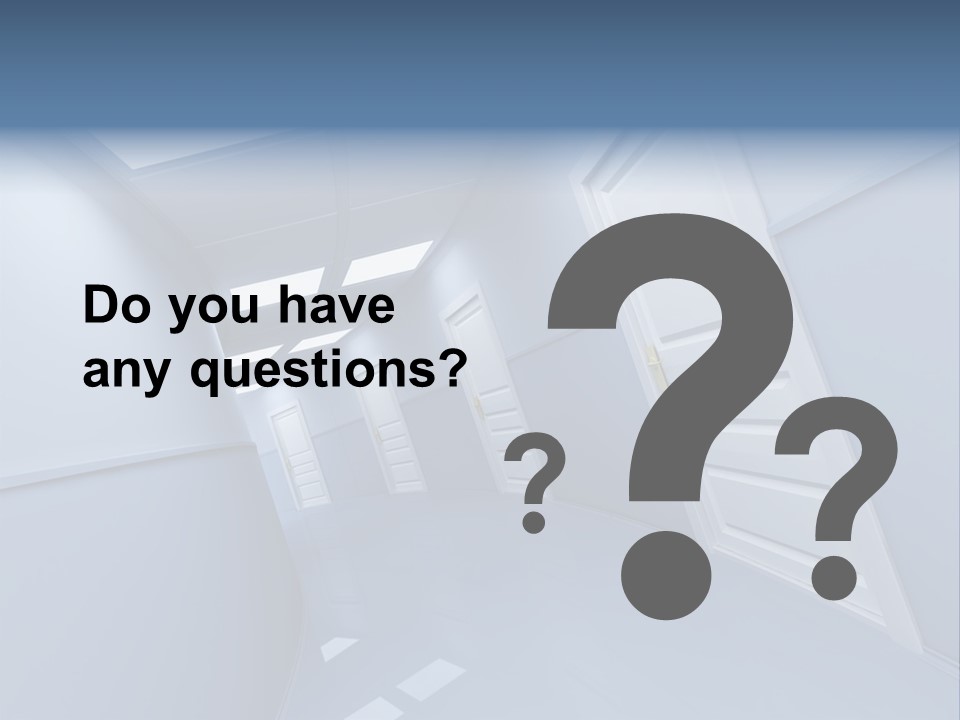 Corridor With Doors PowerPoint Template