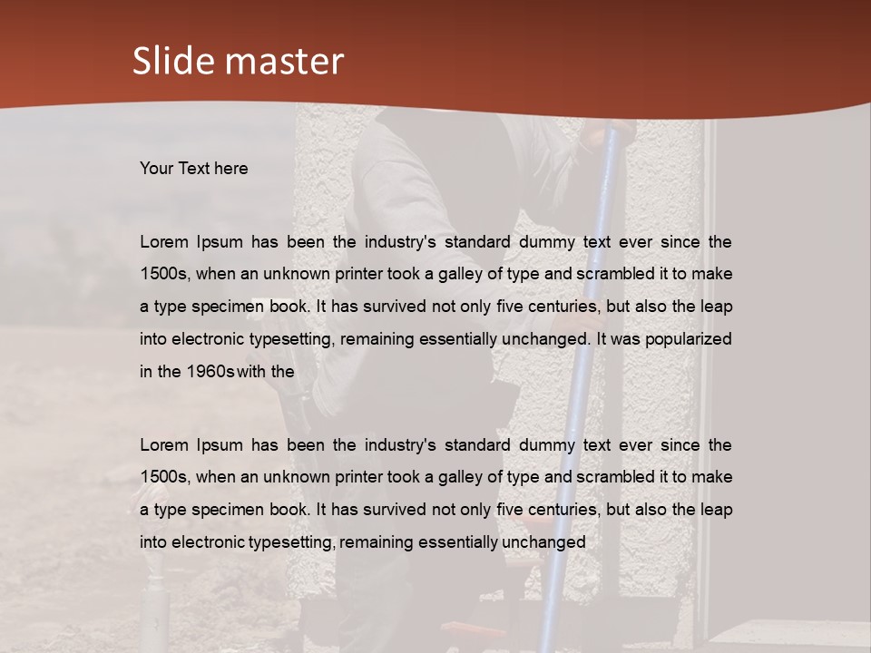 Worker Doing Floor Screed PowerPoint Template