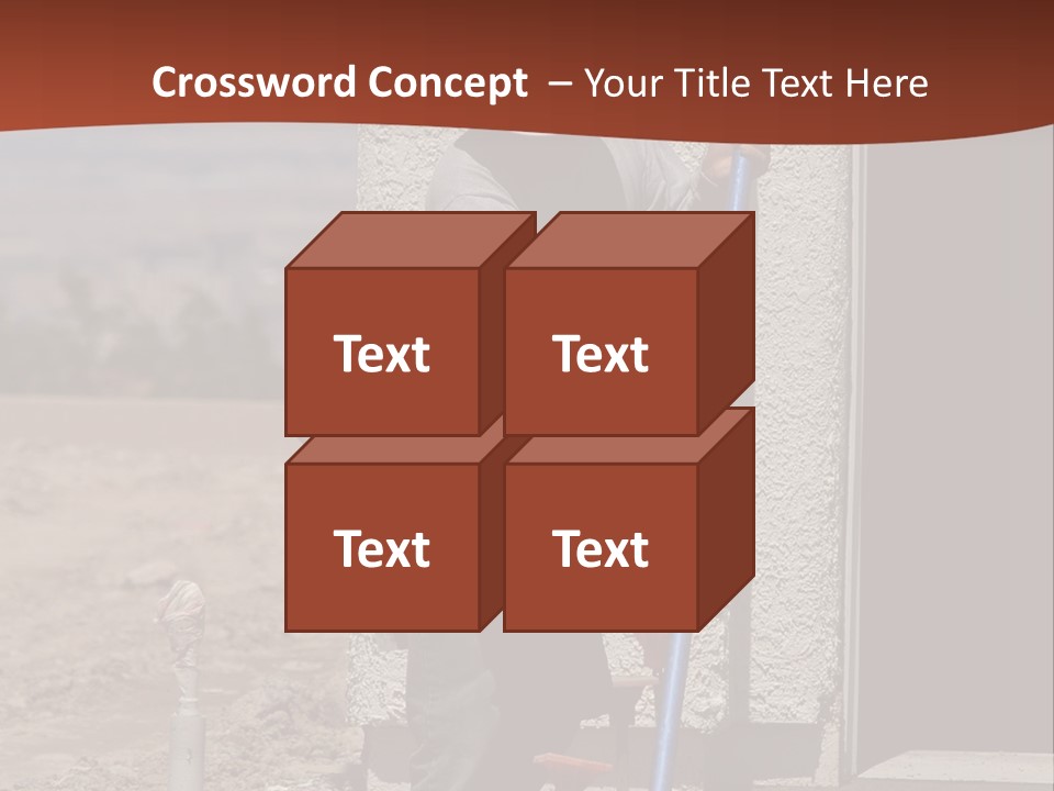 Worker Doing Floor Screed PowerPoint Template