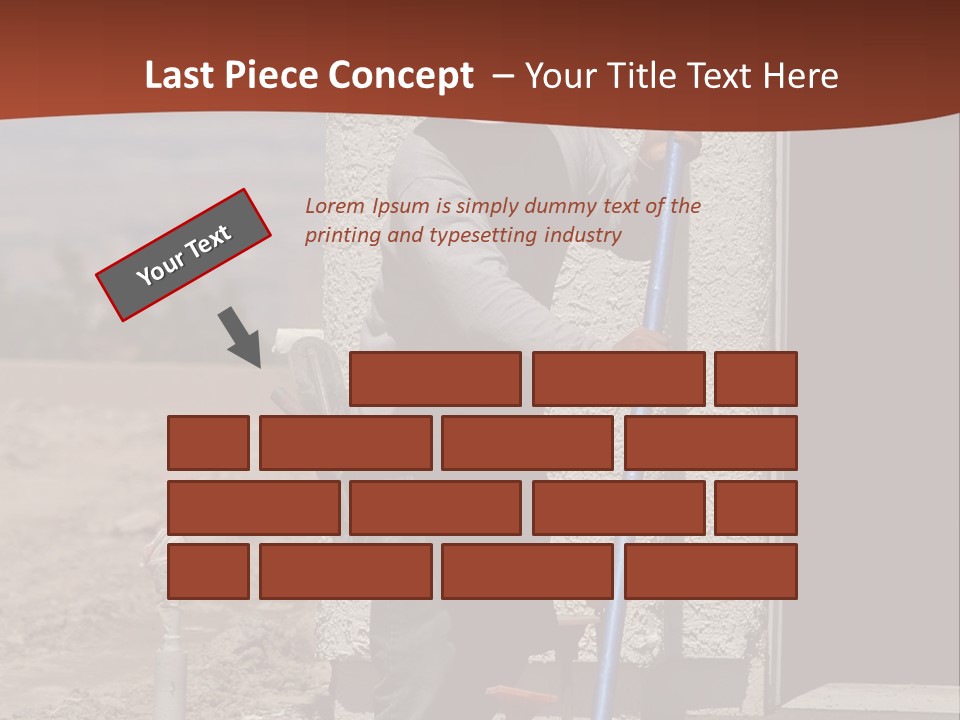 Worker Doing Floor Screed PowerPoint Template