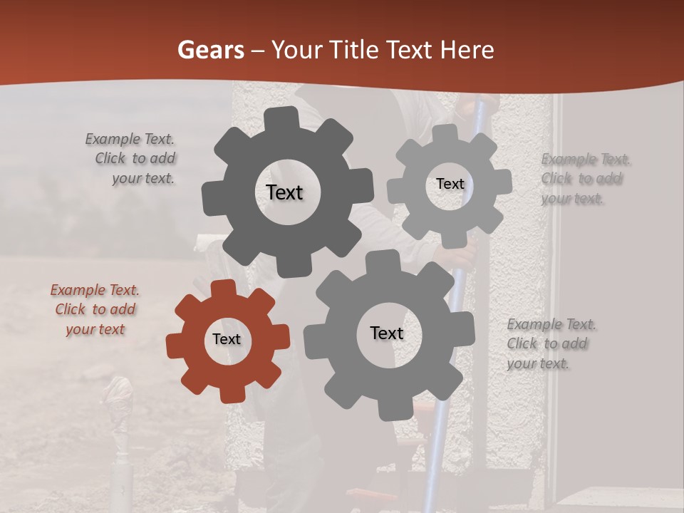 Worker Doing Floor Screed PowerPoint Template