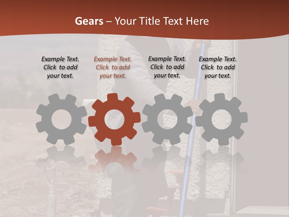 Worker Doing Floor Screed PowerPoint Template