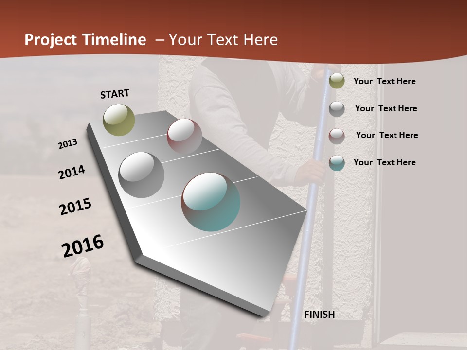 Worker Doing Floor Screed PowerPoint Template