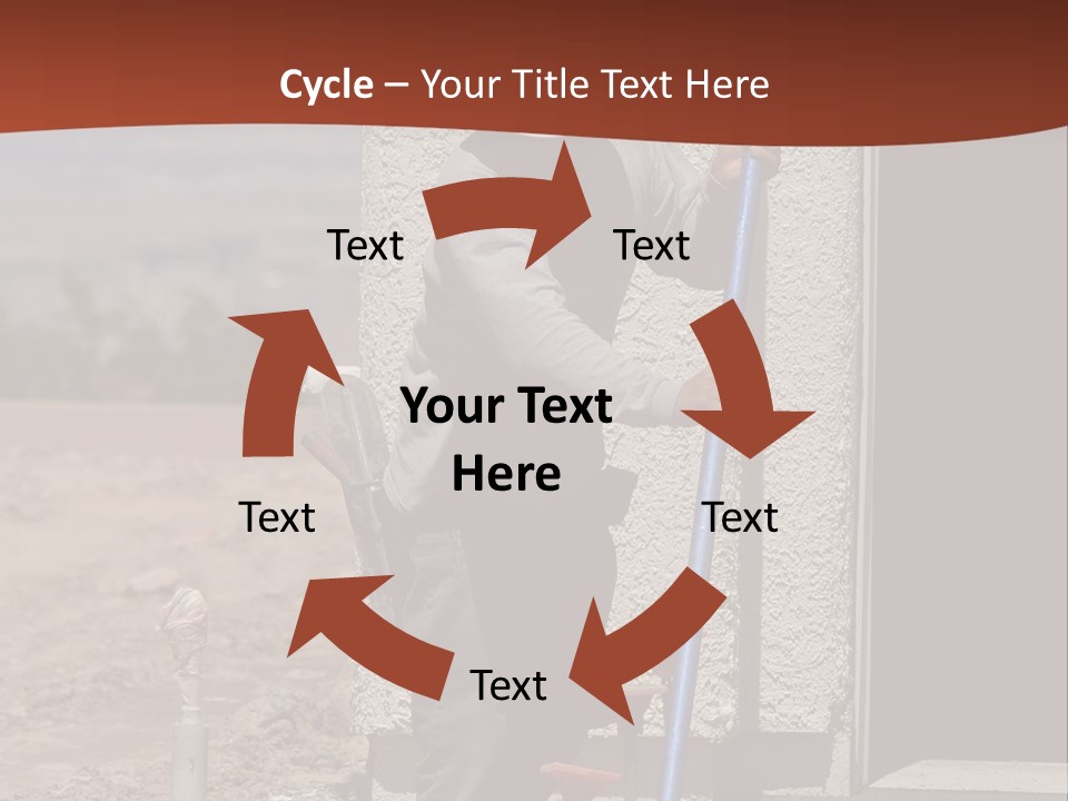 Worker Doing Floor Screed PowerPoint Template