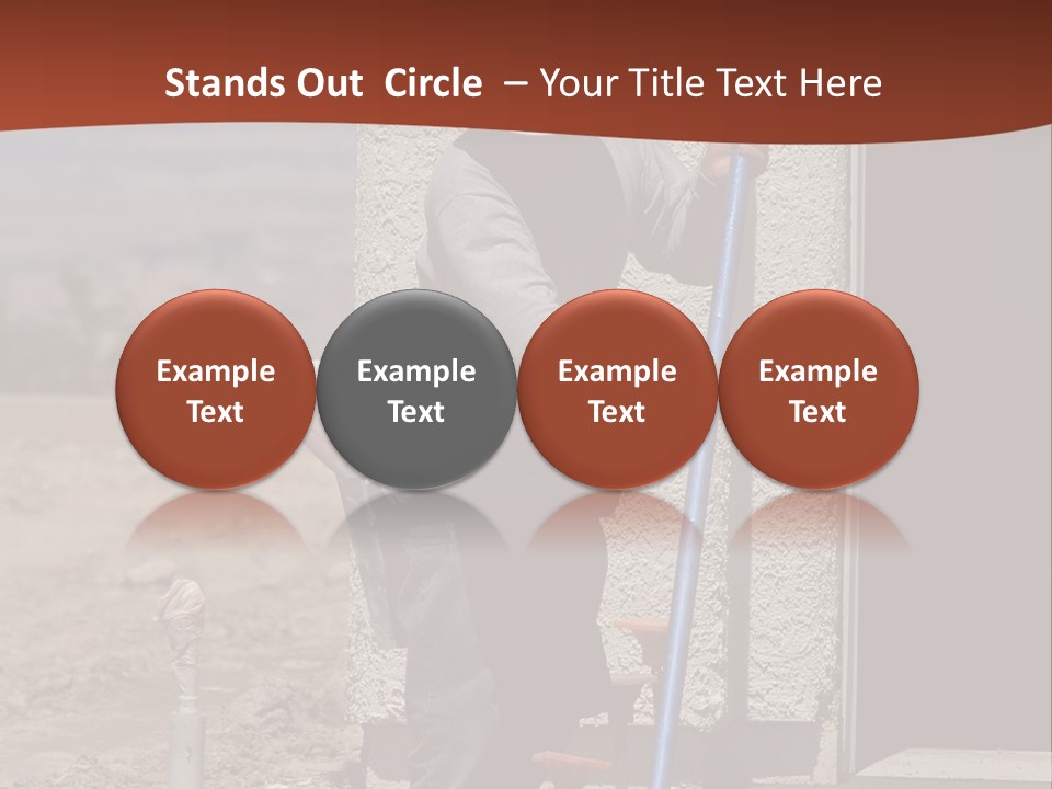 Worker Doing Floor Screed PowerPoint Template