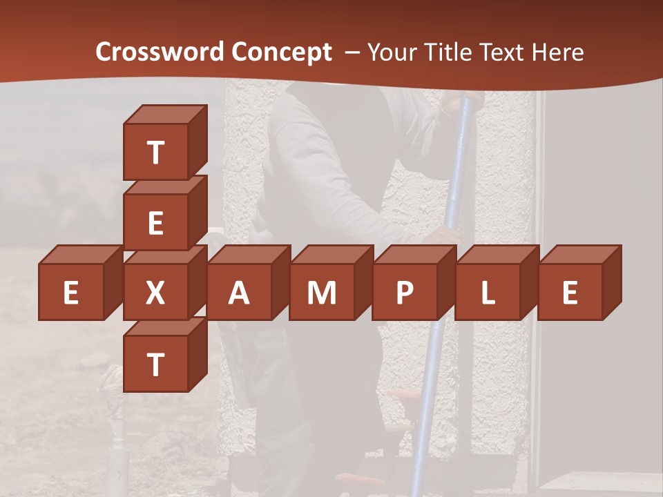 Worker Doing Floor Screed PowerPoint Template