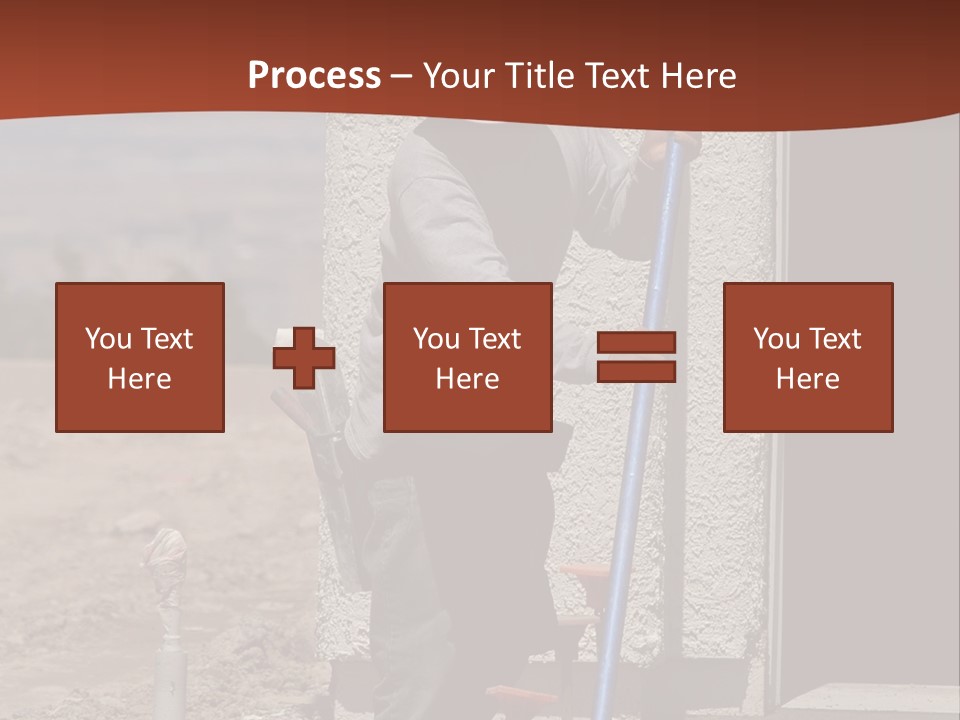 Worker Doing Floor Screed PowerPoint Template