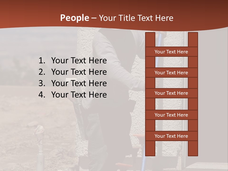 Worker Doing Floor Screed PowerPoint Template