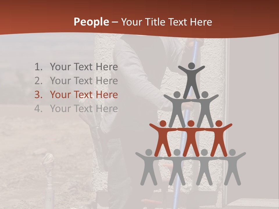 Worker Doing Floor Screed PowerPoint Template