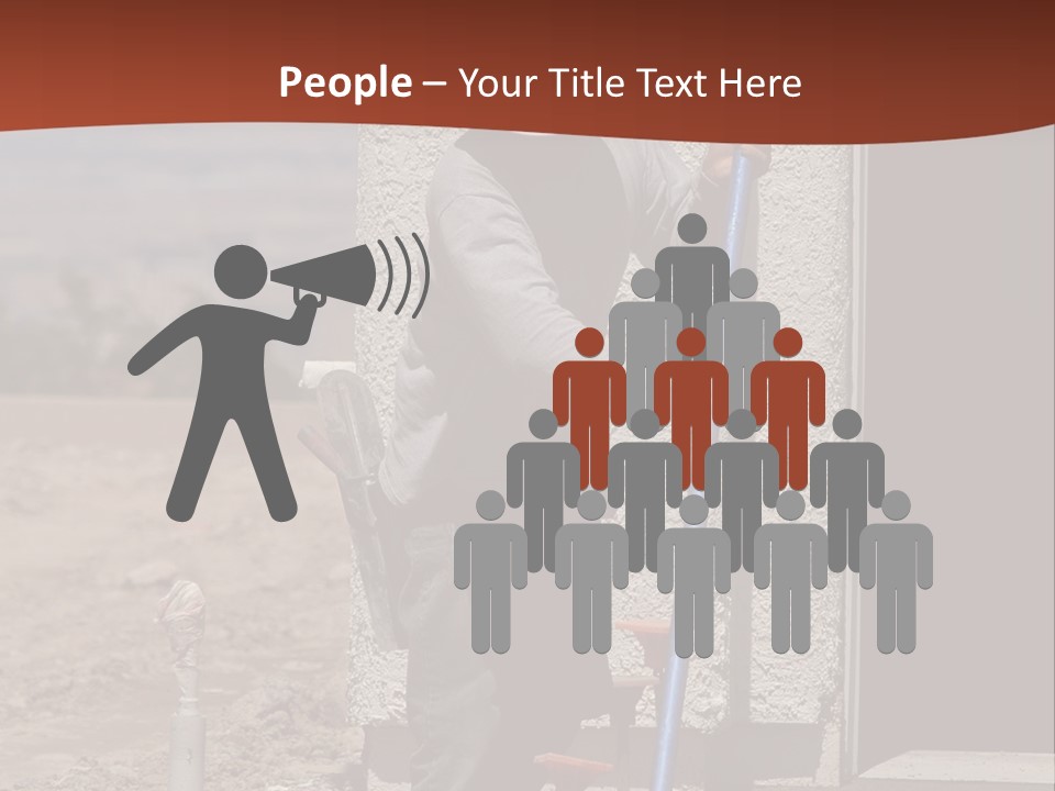 Worker Doing Floor Screed PowerPoint Template