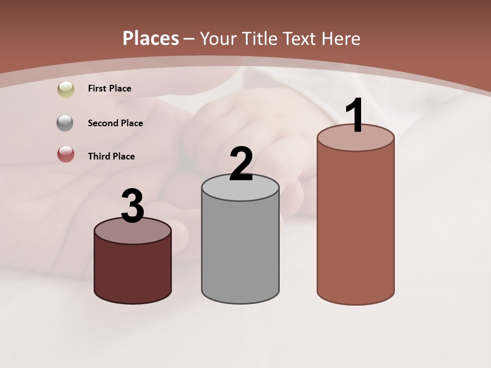 Baby Holding Dad's Finger PowerPoint Template