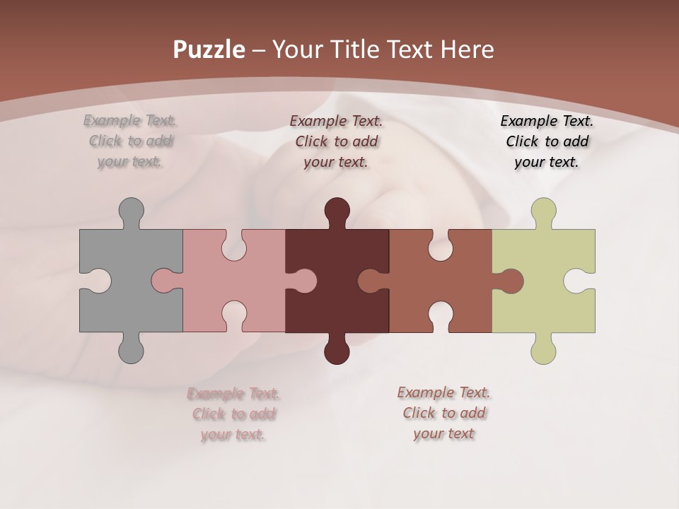 Baby Holding Dad's Finger PowerPoint Template