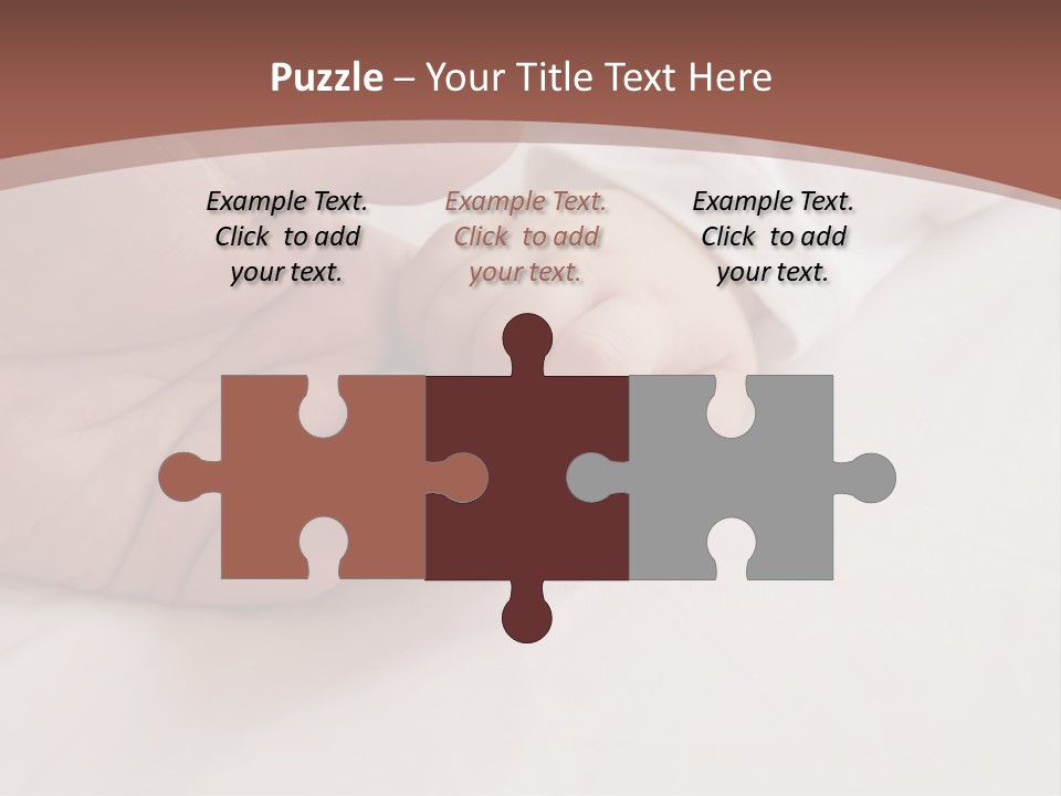 Baby Holding Dad's Finger PowerPoint Template