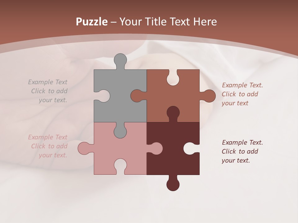 Baby Holding Dad's Finger PowerPoint Template