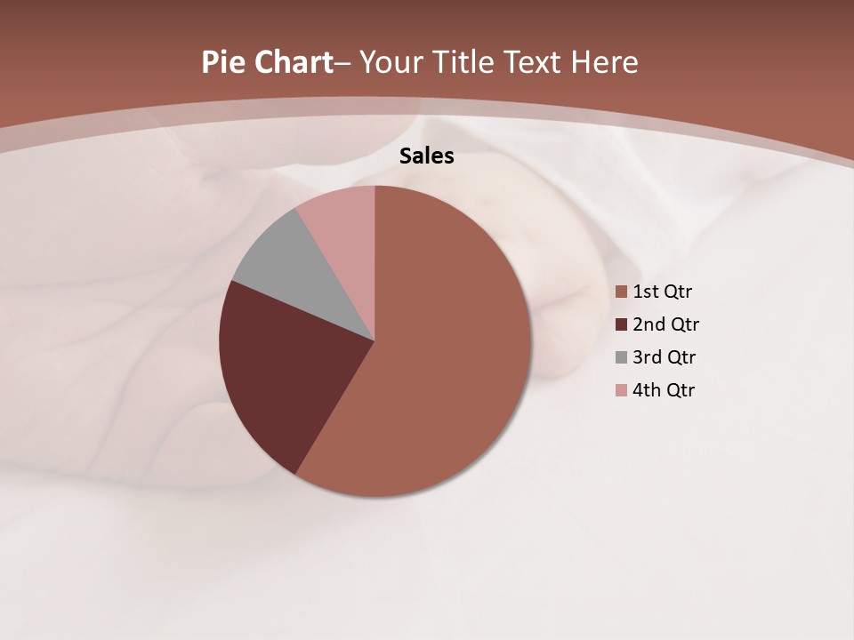 Baby Holding Dad's Finger PowerPoint Template