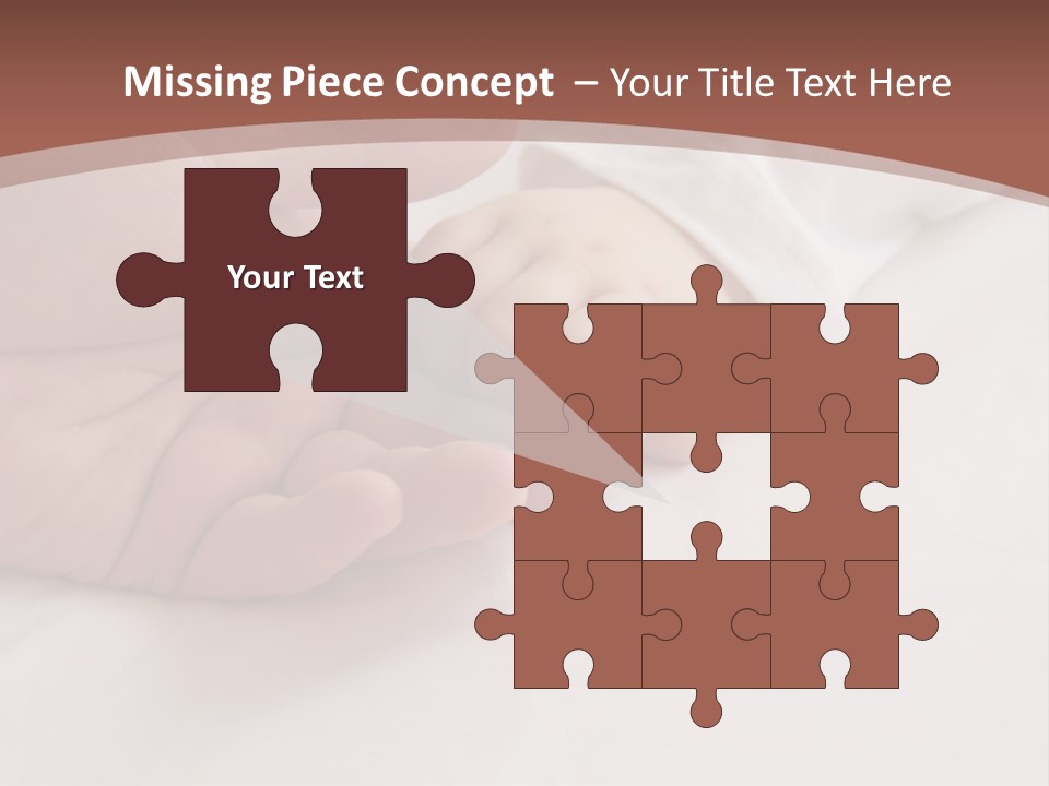 Baby Holding Dad's Finger PowerPoint Template