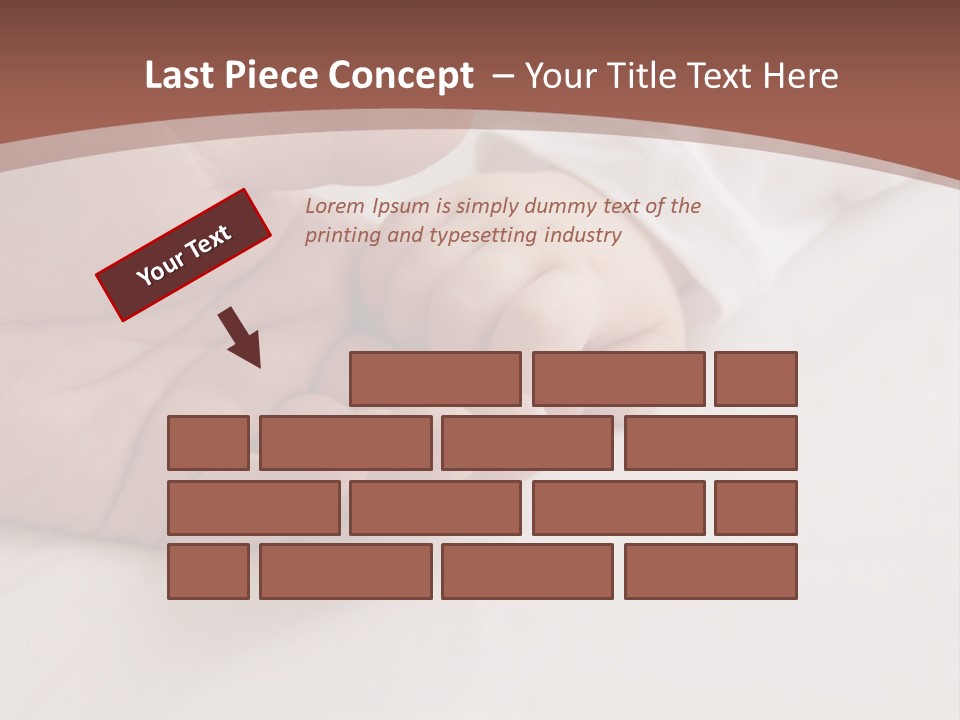 Baby Holding Dad's Finger PowerPoint Template