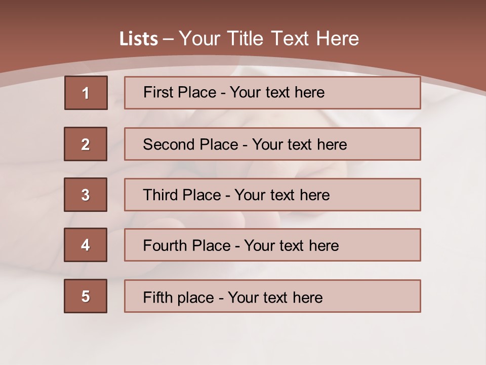 Baby Holding Dad's Finger PowerPoint Template