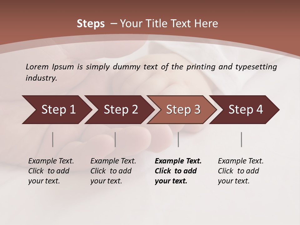 Baby Holding Dad's Finger PowerPoint Template