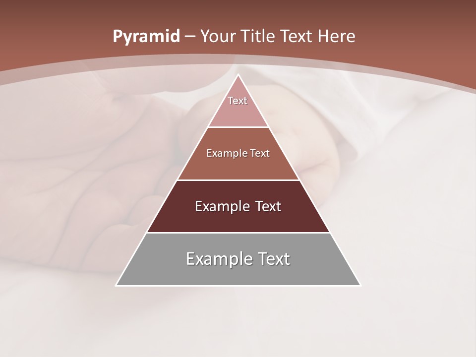 Baby Holding Dad's Finger PowerPoint Template