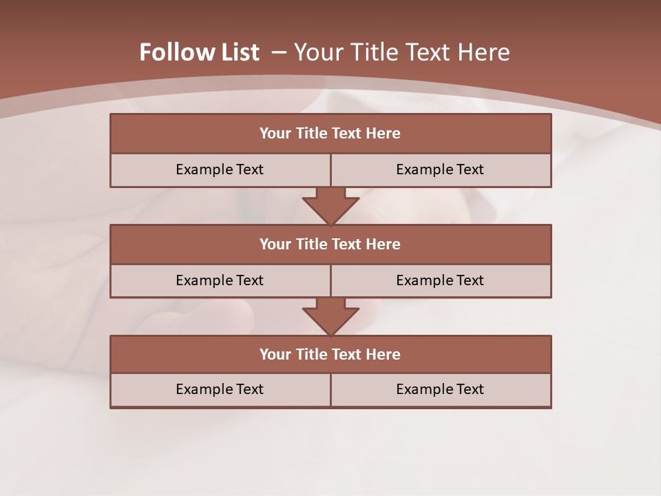 Baby Holding Dad's Finger PowerPoint Template