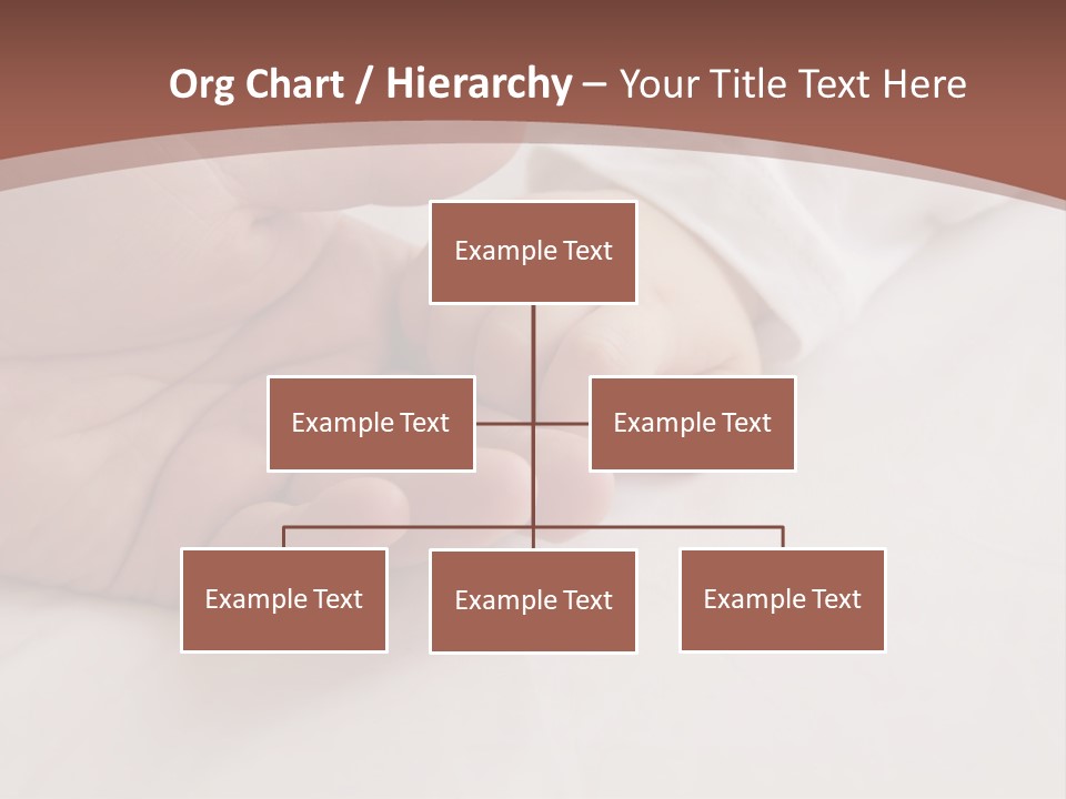 Baby Holding Dad's Finger PowerPoint Template
