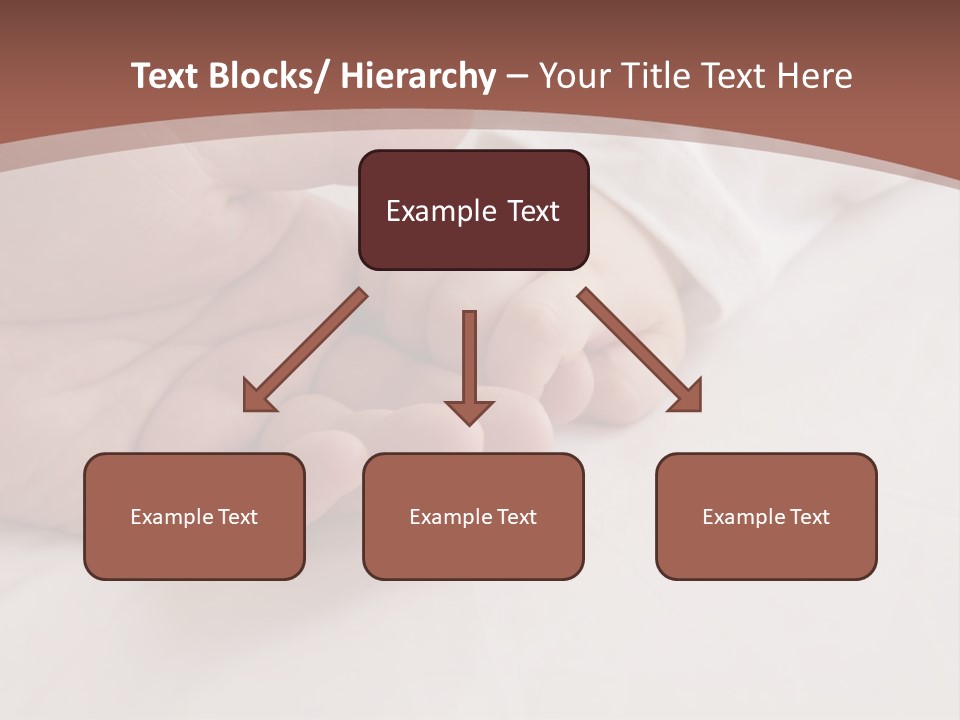 Baby Holding Dad's Finger PowerPoint Template