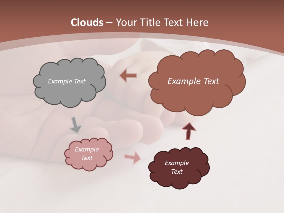 Baby Holding Dad's Finger PowerPoint Template