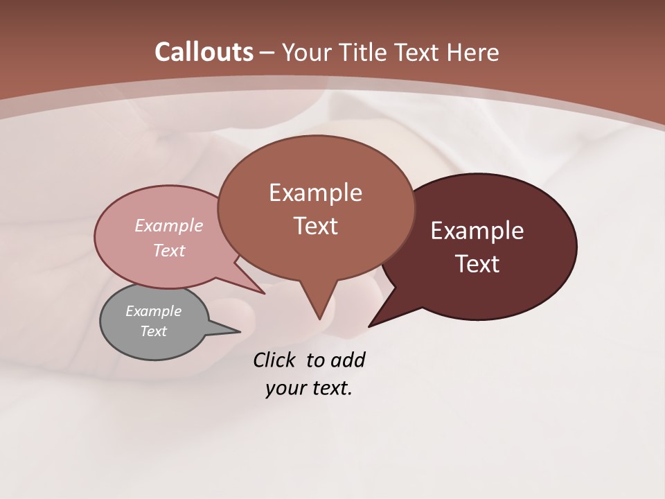 Baby Holding Dad's Finger PowerPoint Template