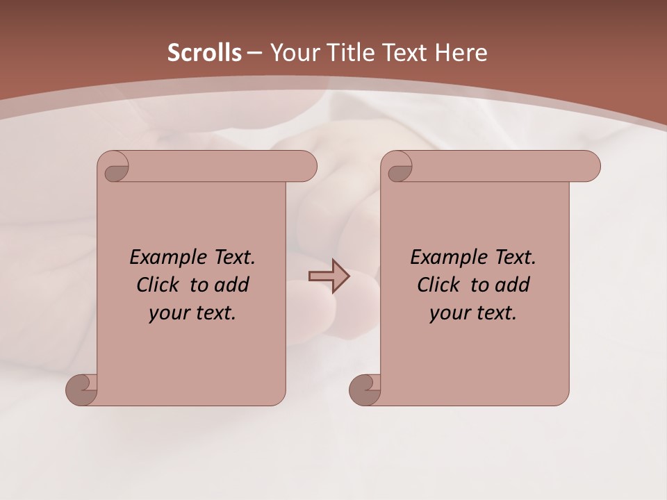 Baby Holding Dad's Finger PowerPoint Template