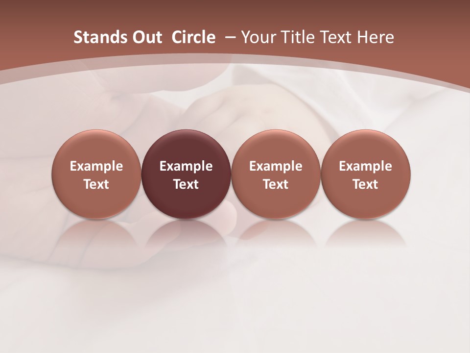 Baby Holding Dad's Finger PowerPoint Template