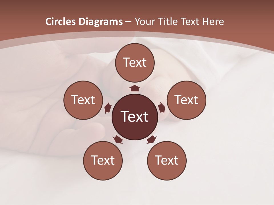 Baby Holding Dad's Finger PowerPoint Template